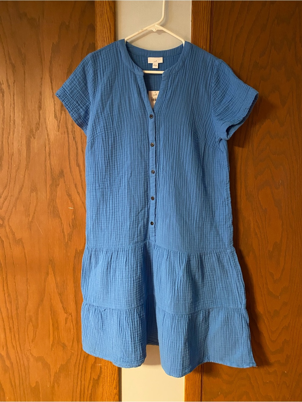 NWT J. Jill Soft cyan Cotton dress